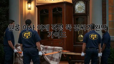 원룸 이사, 이제 걱정 뚝! 짐싸기 완벽 가이드