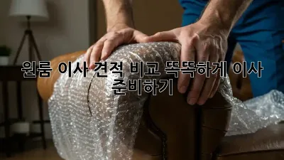 원룸 이사 견적 비교: 똑똑하게 이사 준비하기